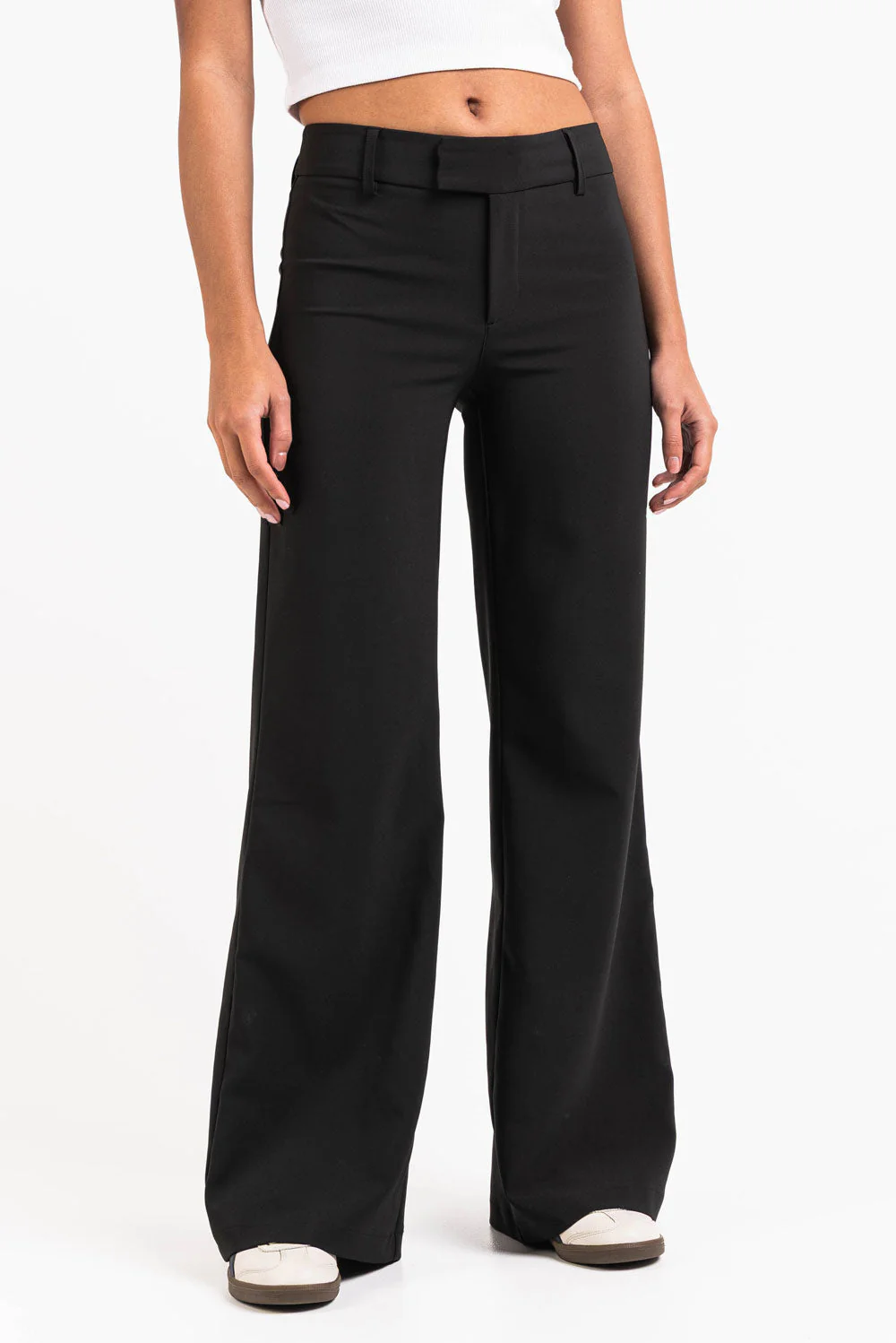 Ava 02Mid Flared Dressbukser - Black - Image 3