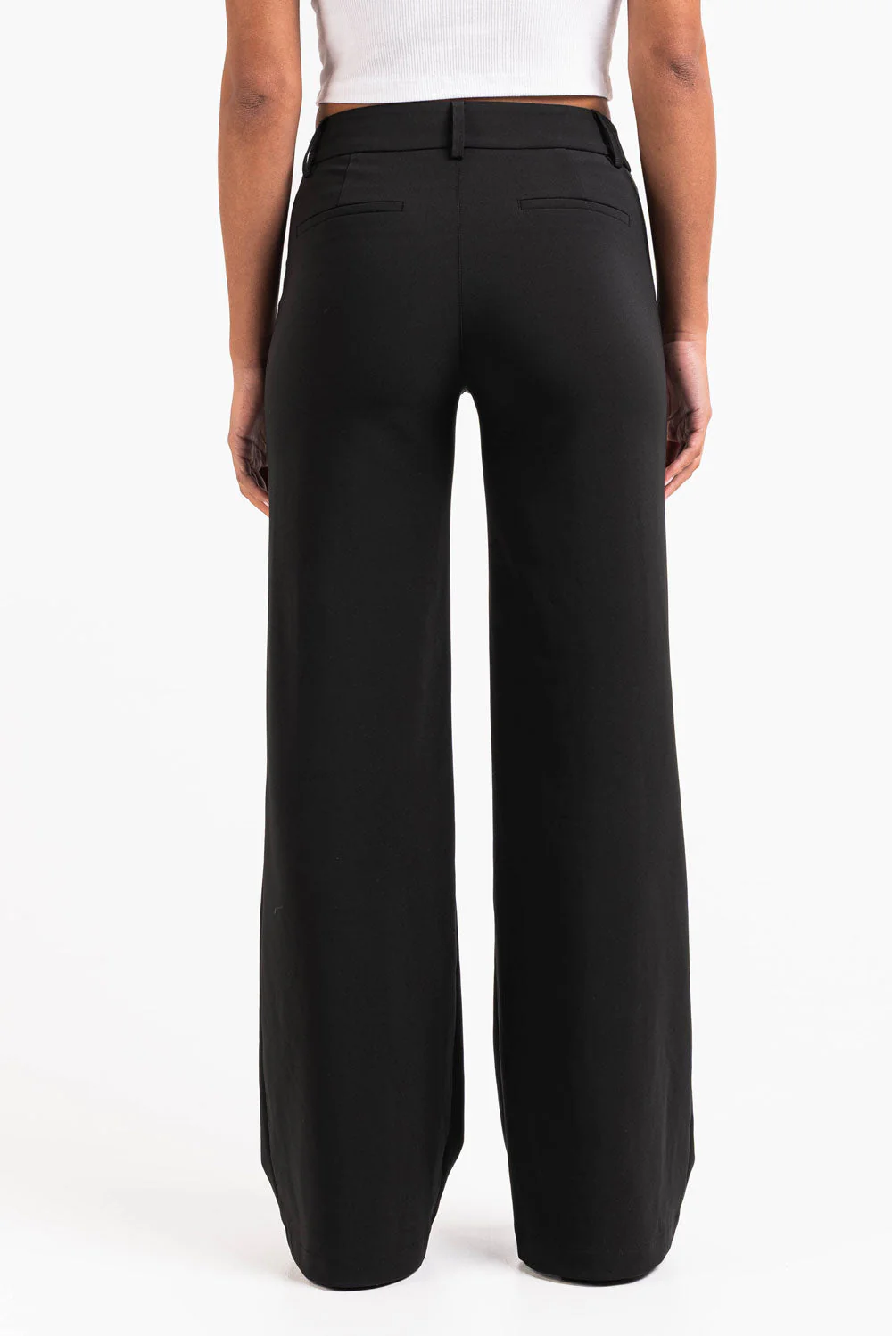 Ava 02Mid Flared Dressbukser - Black - Image 5