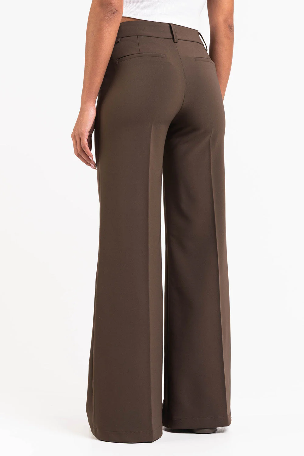 Ava 02Mid Flared Dressbukser - Brown - Image 2