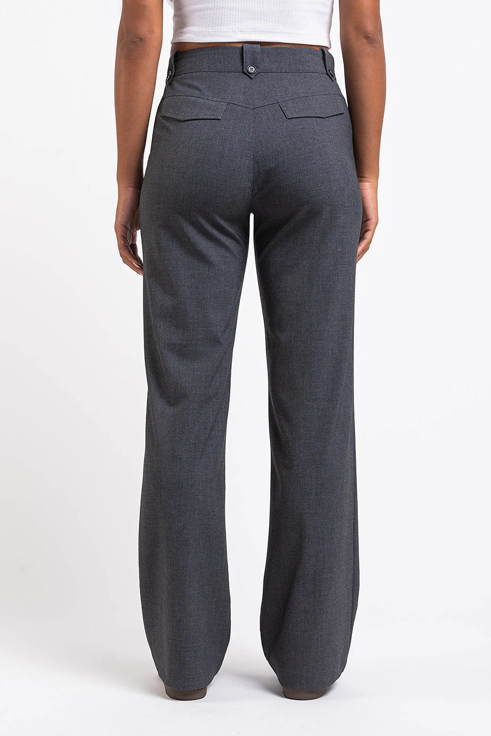 Bonnie 02High Rette Dressbukser - Grey - Image 5