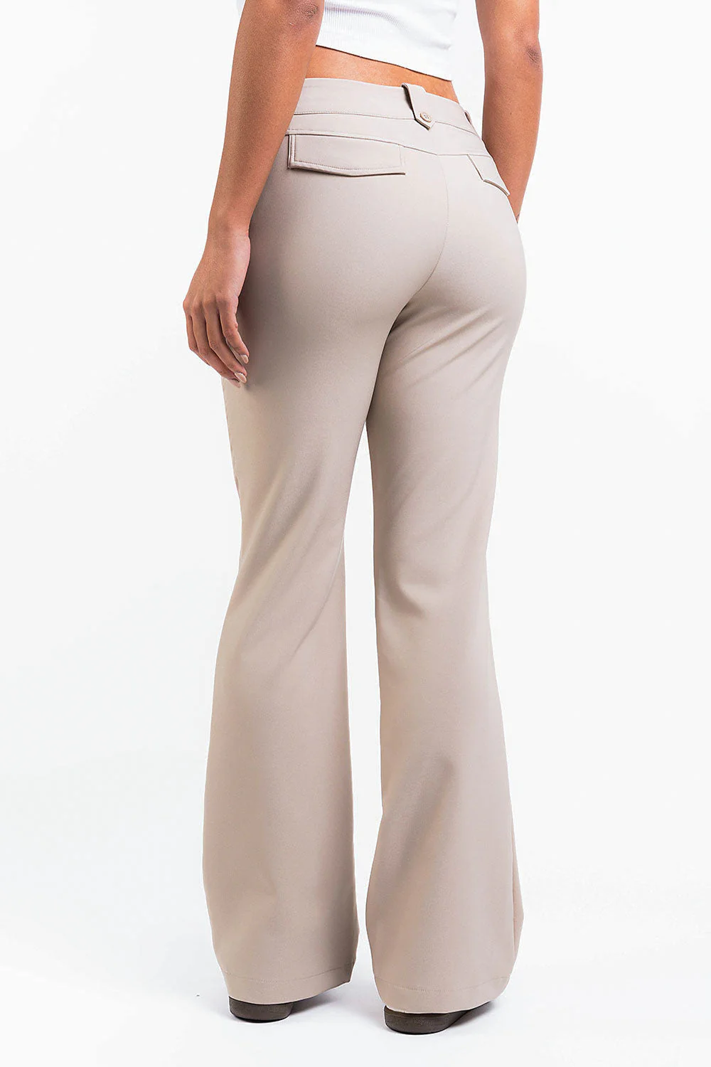 Bonnie 03Low Bootcut Dressbukser - Beige - Image 2