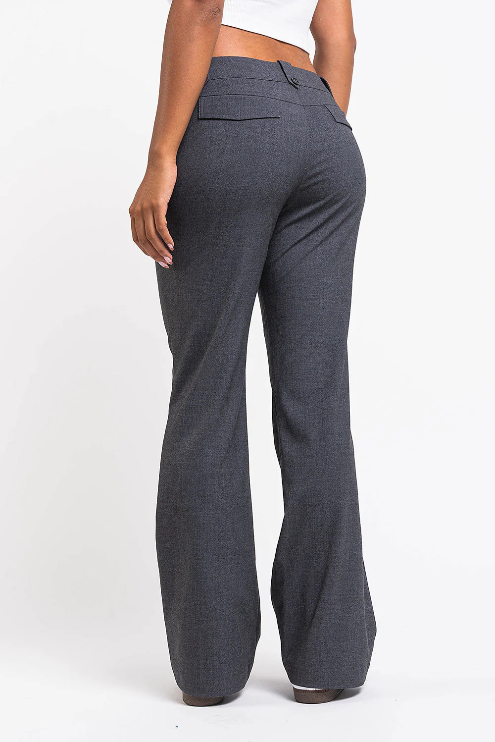 Bonnie 03Low Bootcut Dressbukser - Grey - Image 2