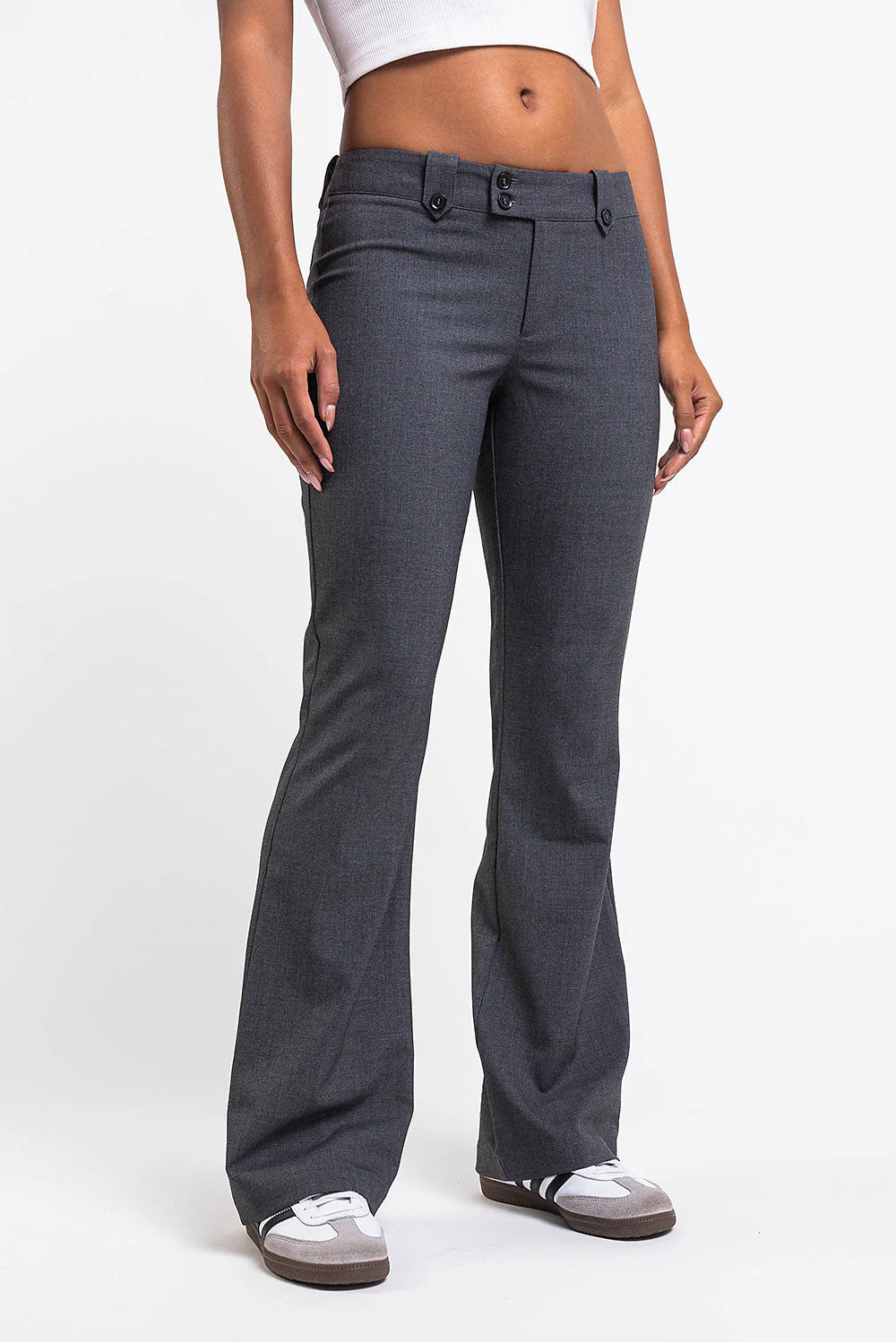 Bonnie 03Low Bootcut Dressbukser - Grey - Image 3