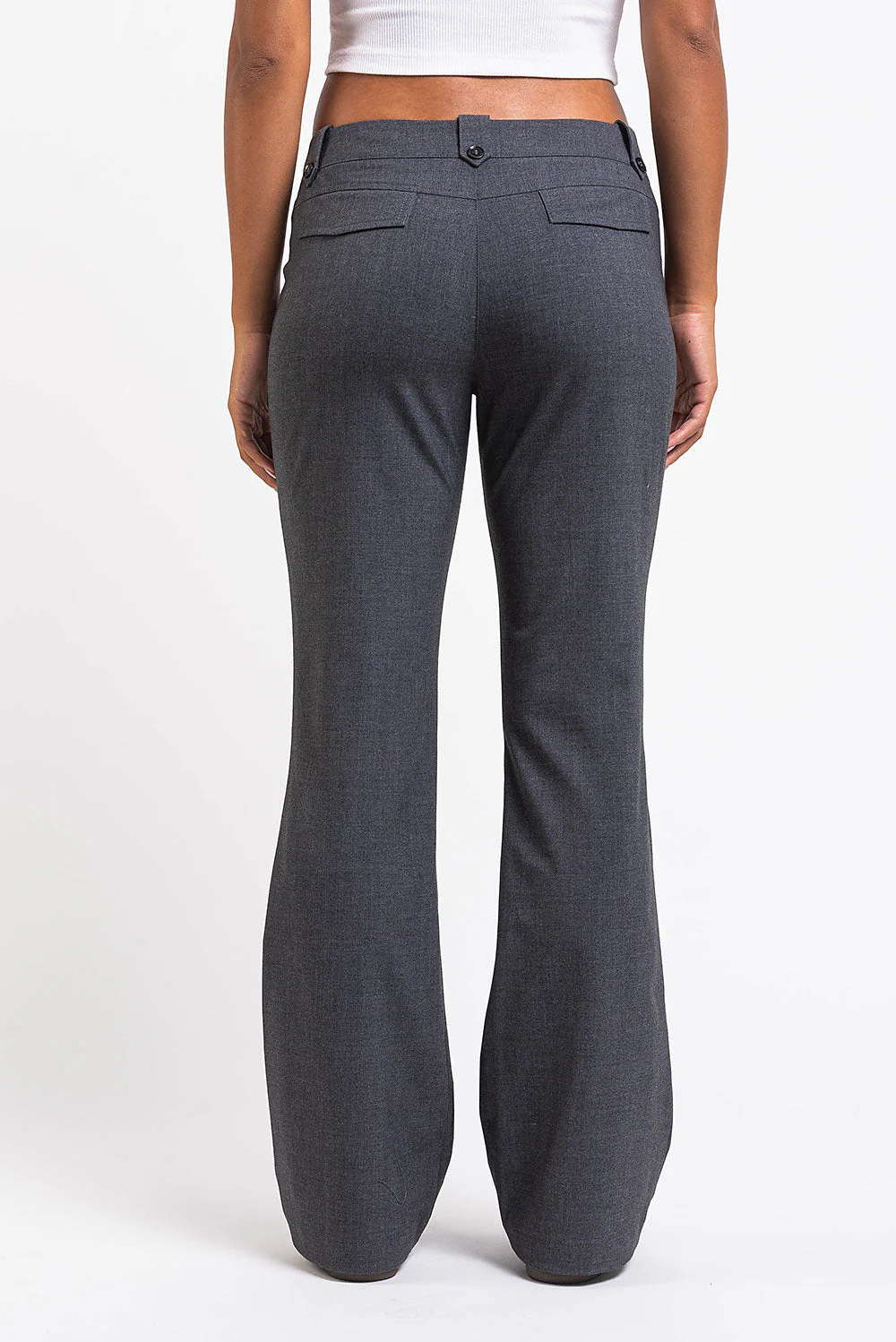 Bonnie 03Low Bootcut Dressbukser - Grey - Image 4