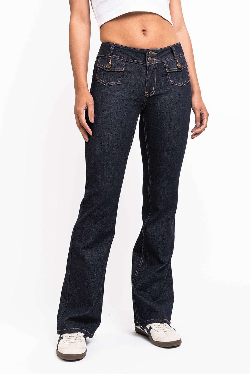 Celine 01Low Bootcut Jeans - Raw Denim - Image 3