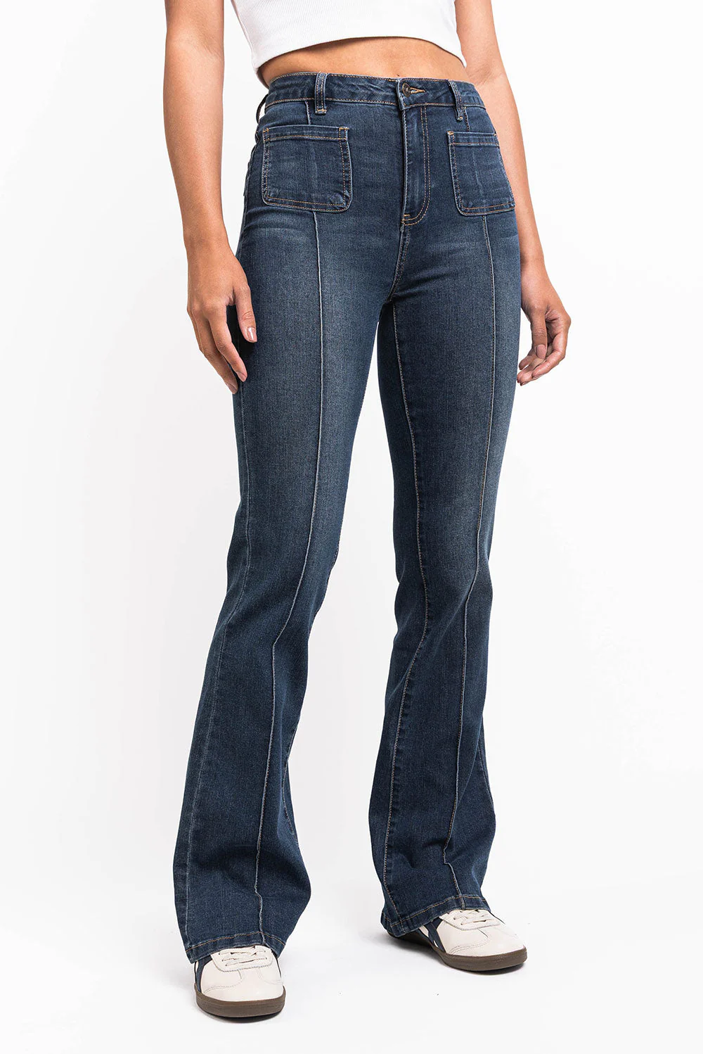 Claire 01High Bootcut Jeans - Vintage Blue - Image 3