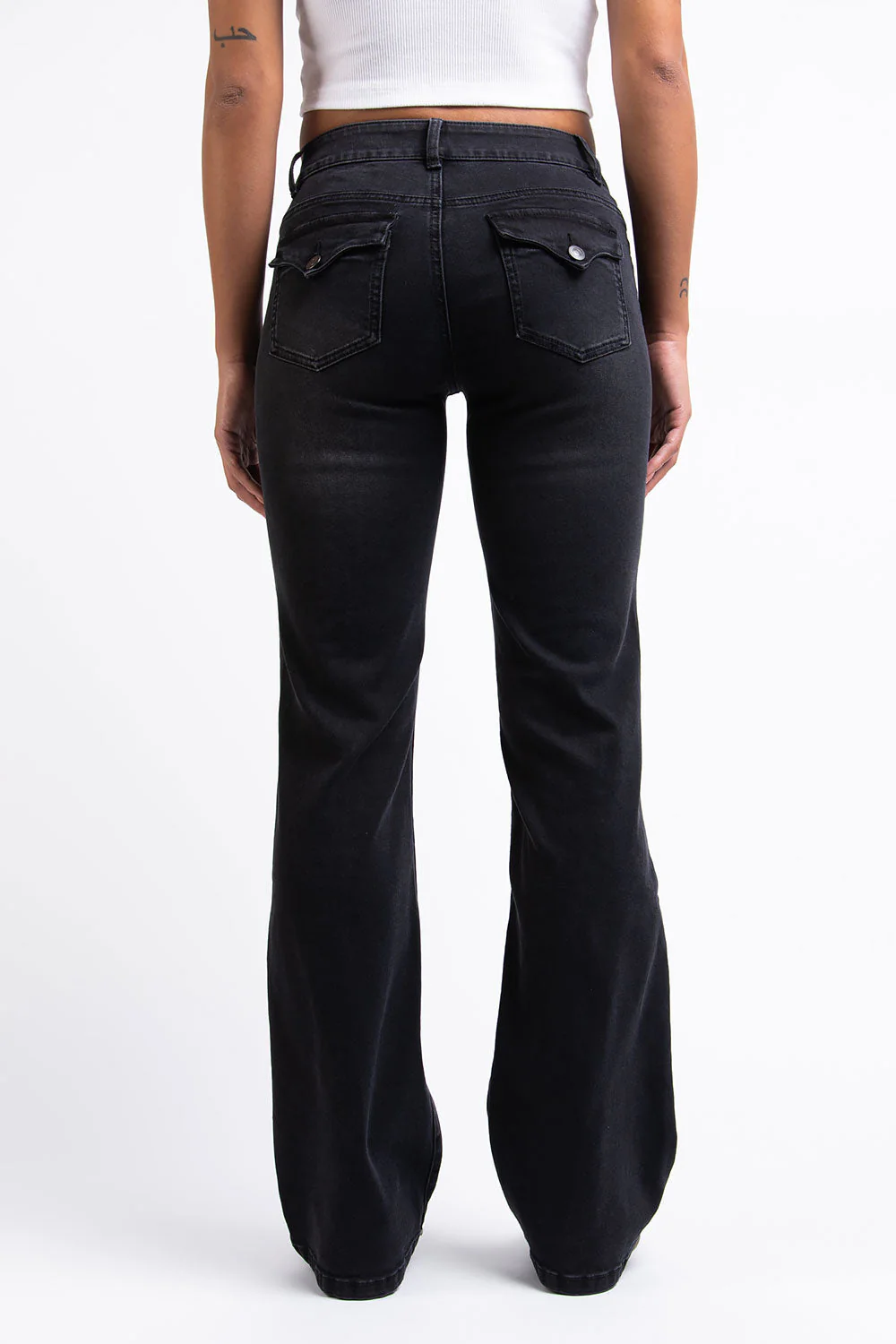 Claire 01Low Bootcut Jeans - Black - Image 6