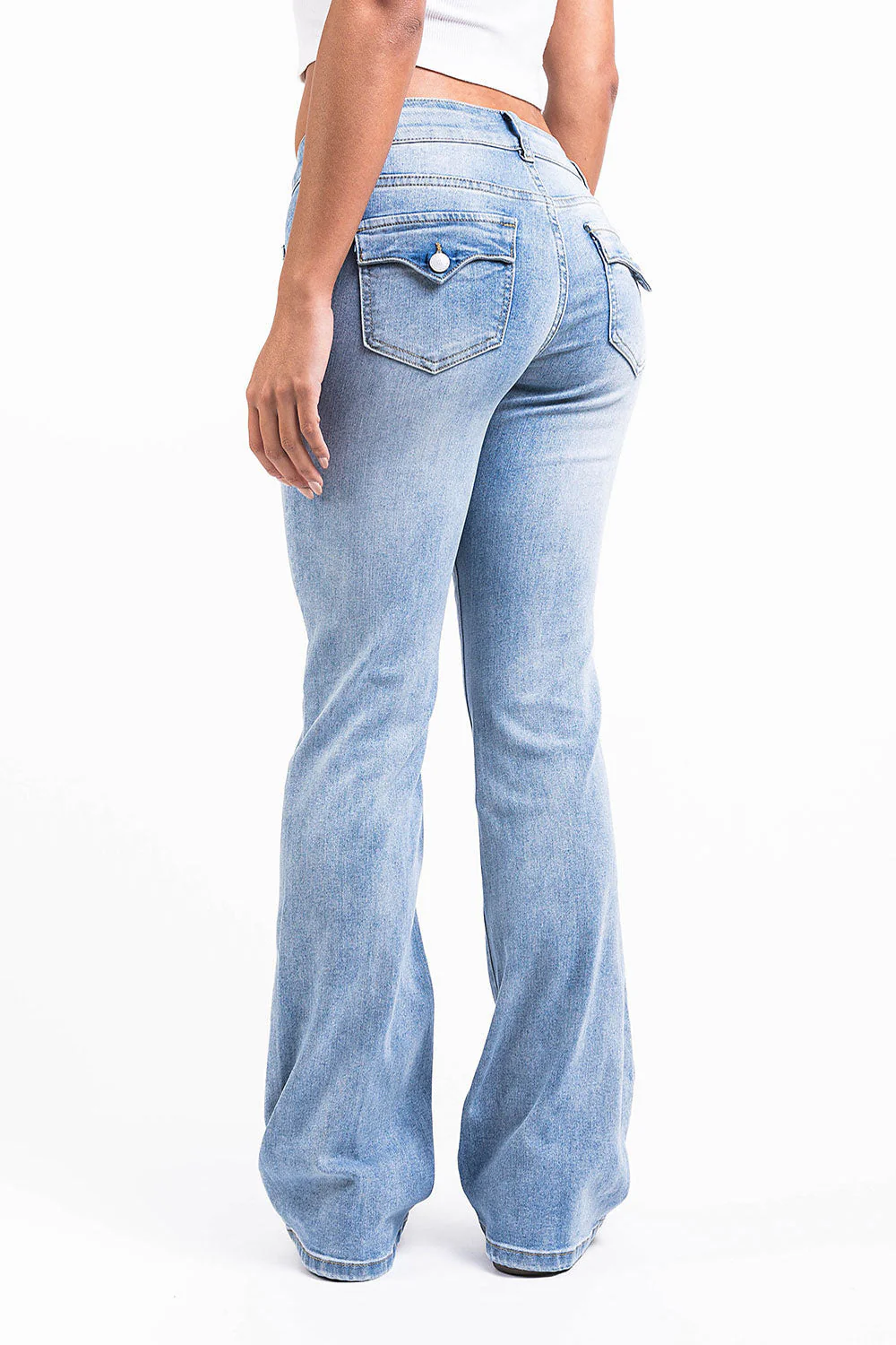 Claire 01Low Bootcut Jeans - Bleach Blue - Image 5