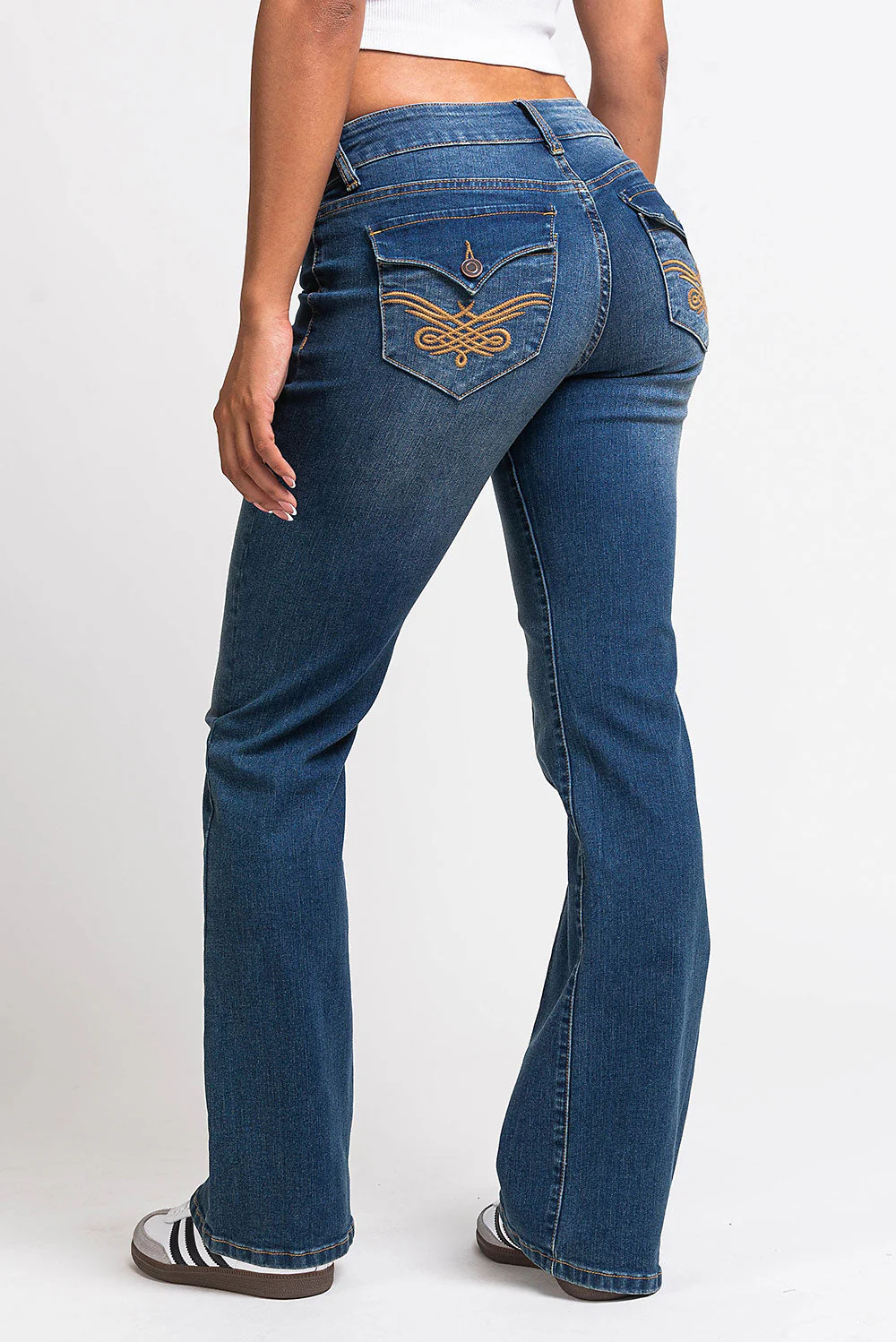 Claire 02Low Bootcut Jeans - Vintage Blue - Image 3