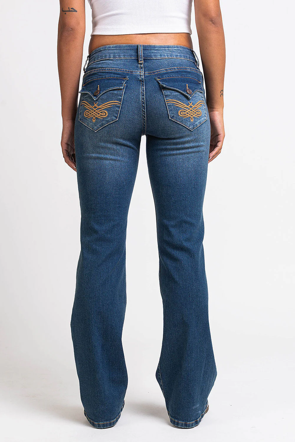Claire 02Low Bootcut Jeans - Vintage Blue - Image 5