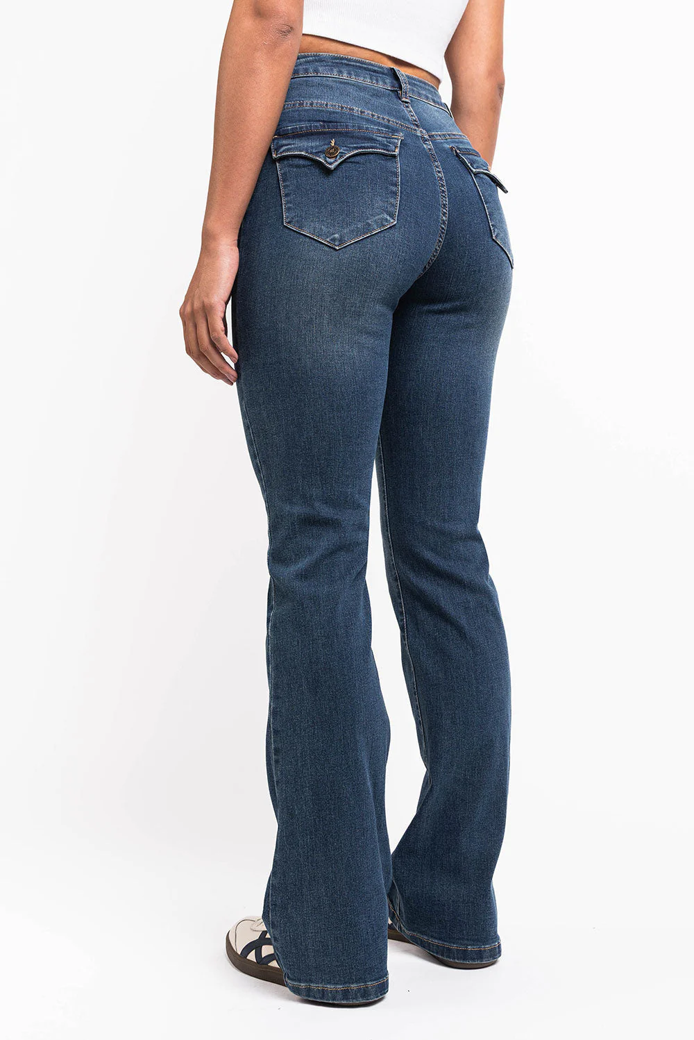 Claire 04High Bootcut Jeans - Vintage Blue - Image 4