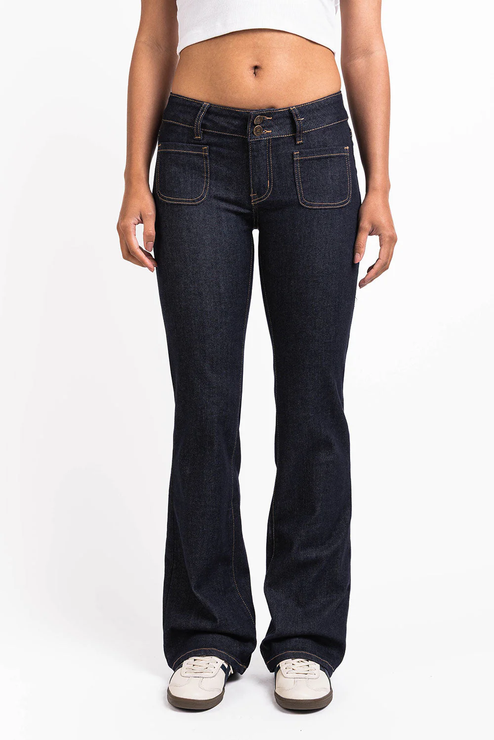 Claire 04Low Bootcut Jeans - Raw Denim