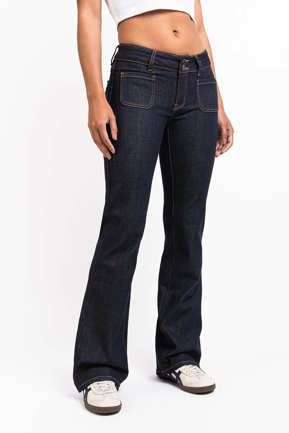 Claire 04Low Bootcut Jeans - Raw Denim - Image 3