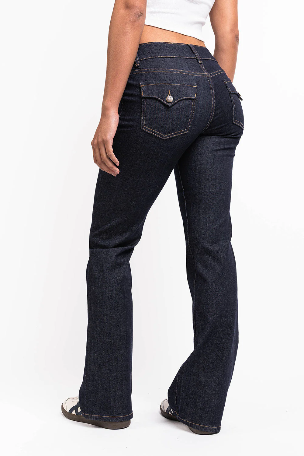 Claire 04Low Bootcut Jeans - Raw Denim - Image 4