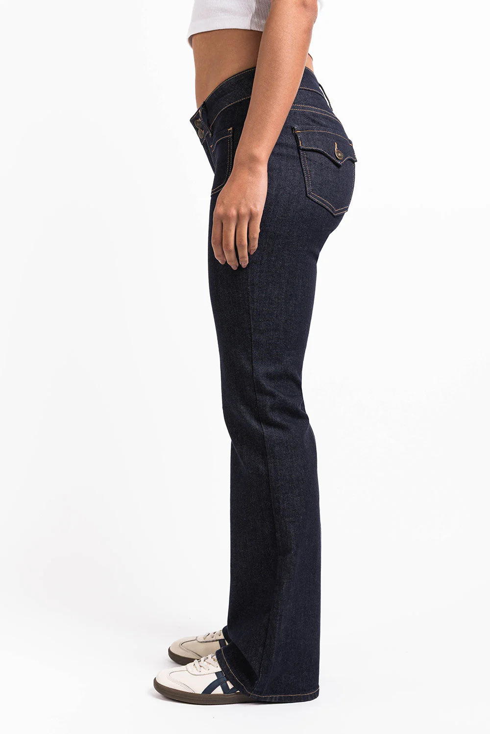 Claire 04Low Bootcut Jeans - Raw Denim - Image 5