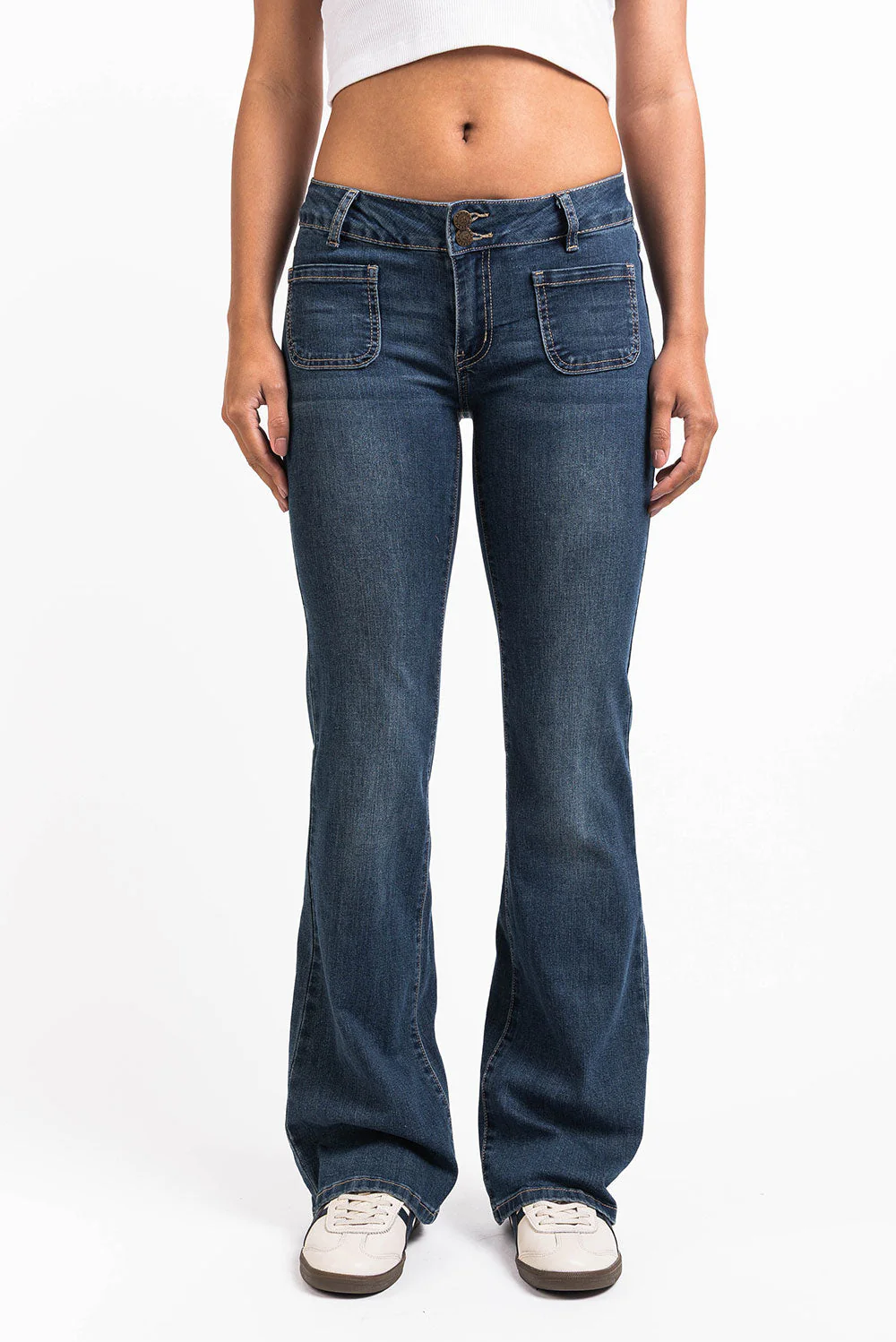 Claire 04Low Bootcut Jeans - Vintage Blue - Image 3