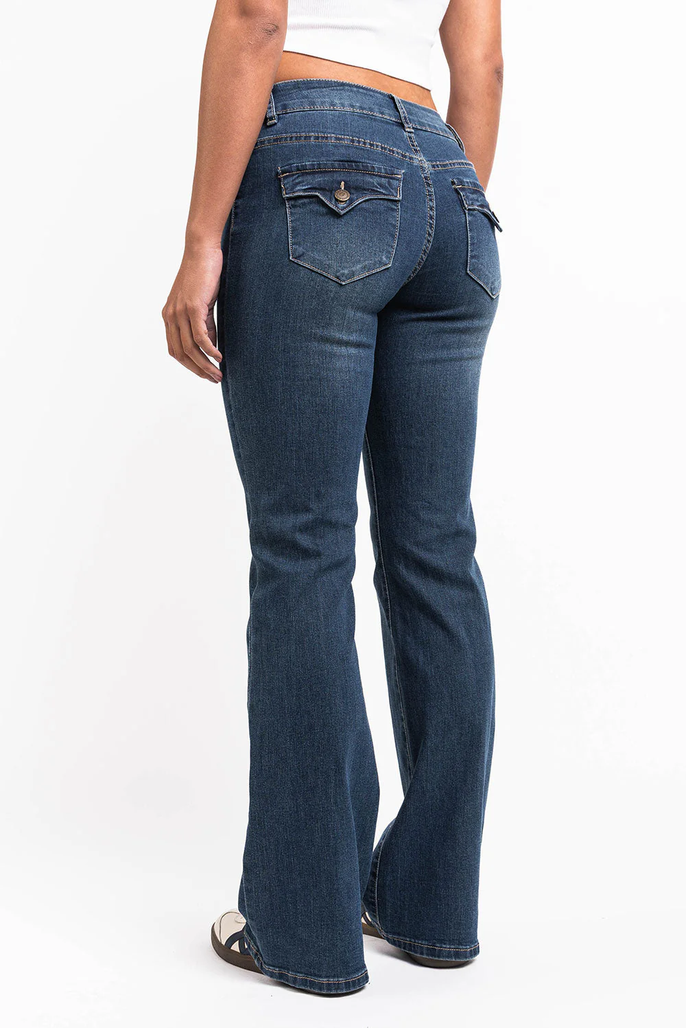Claire 04Low Bootcut Jeans - Vintage Blue - Image 4