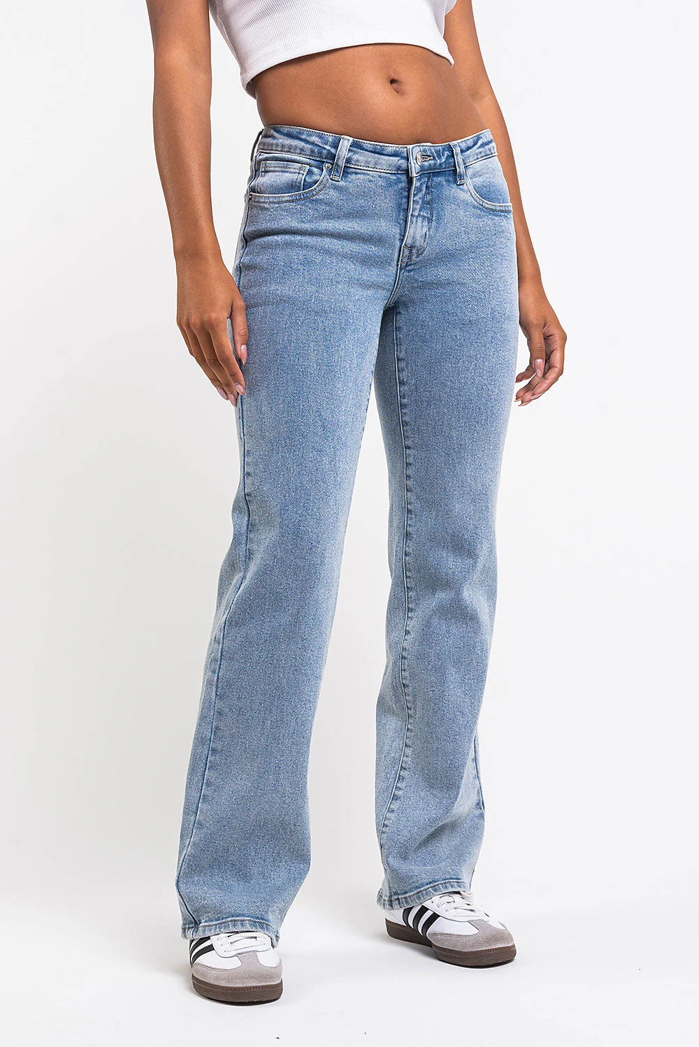 Dina 02Low Rette Jeans - Mid Blue - Image 3