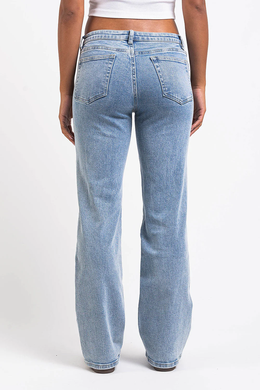 Dina 02Low Rette Jeans - Mid Blue - Image 5