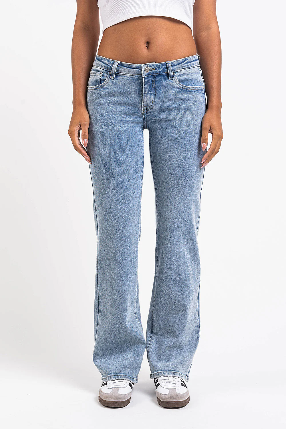 Dina 02Low Rette Jeans - Mid Blue - Image 6
