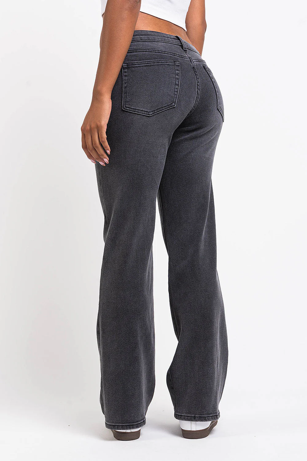 Dina 02Low Rette Jeans - Washed Black - Image 2