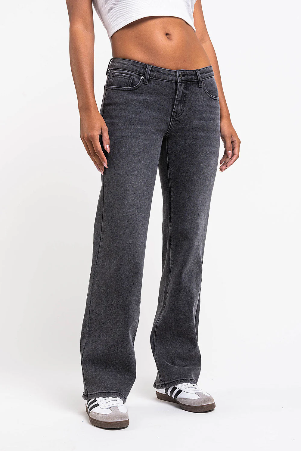 Dina 02Low Rette Jeans - Washed Black - Image 4