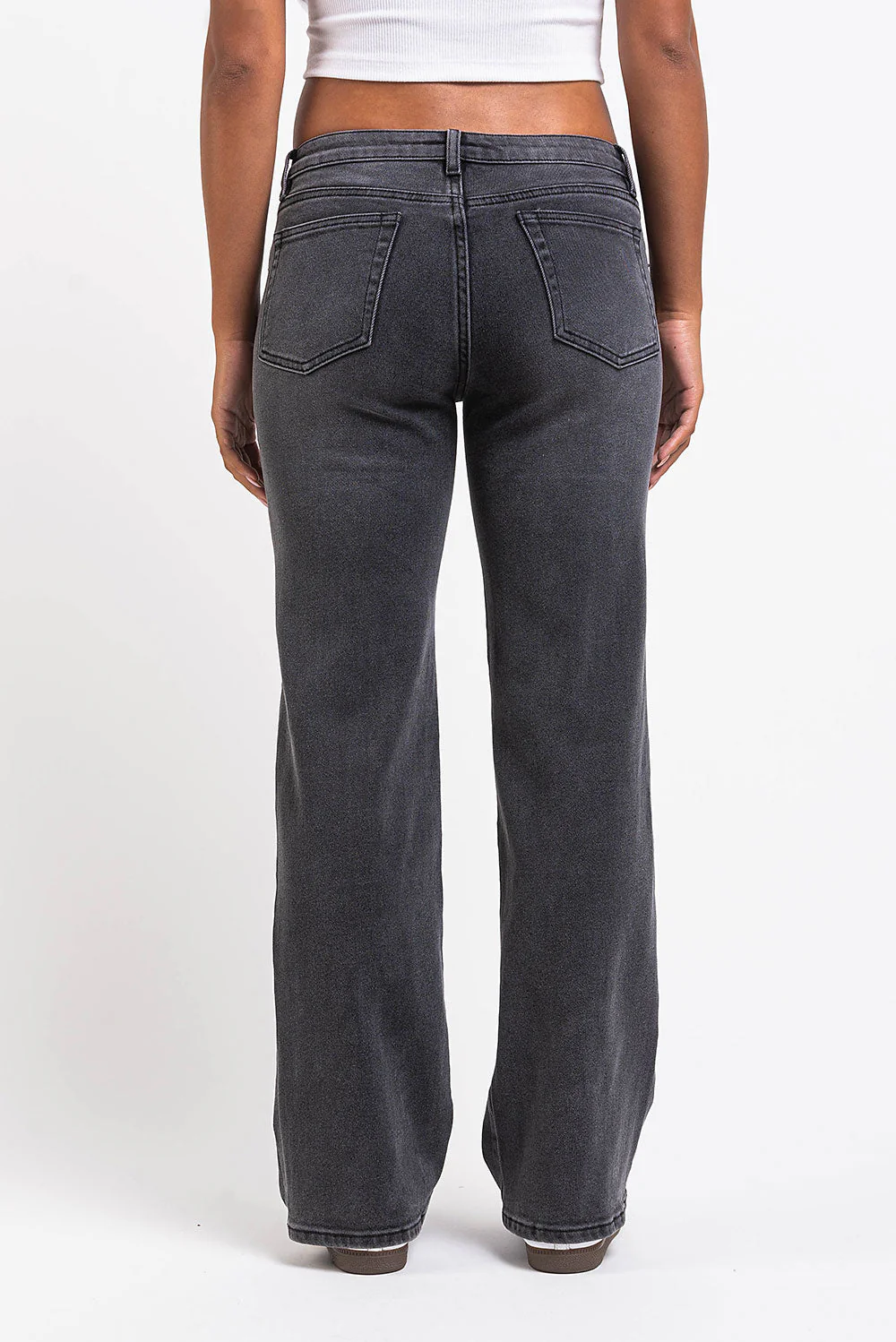 Dina 02Low Rette Jeans - Washed Black - Image 5