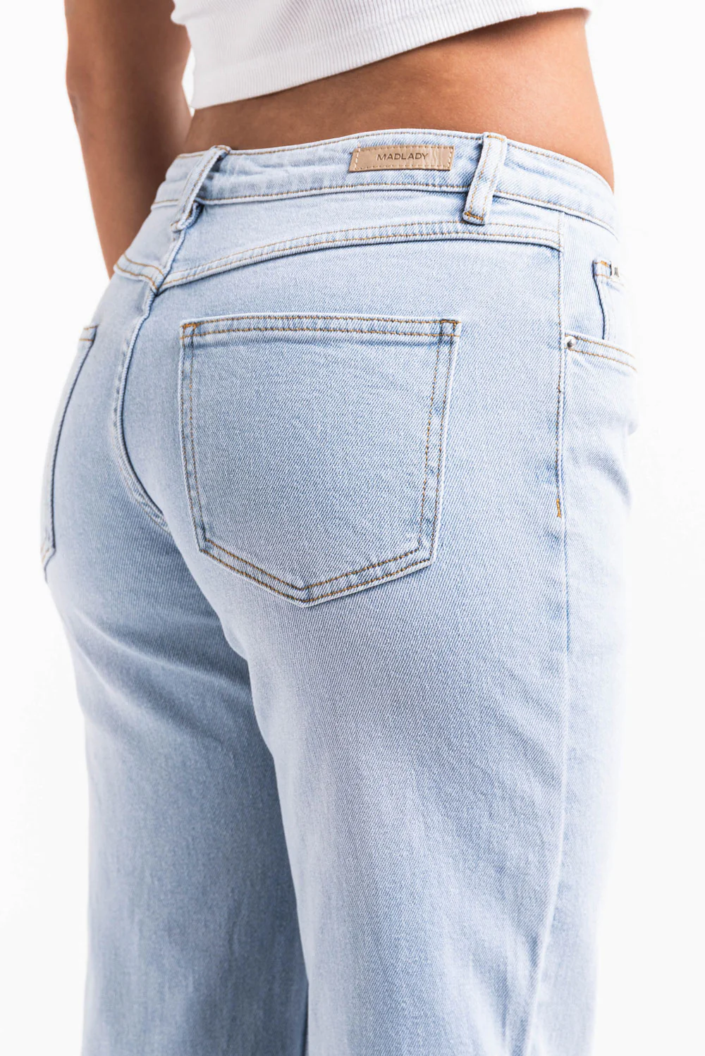 Dina 02Mid Rette Jeans - Bleach Blue - Image 3