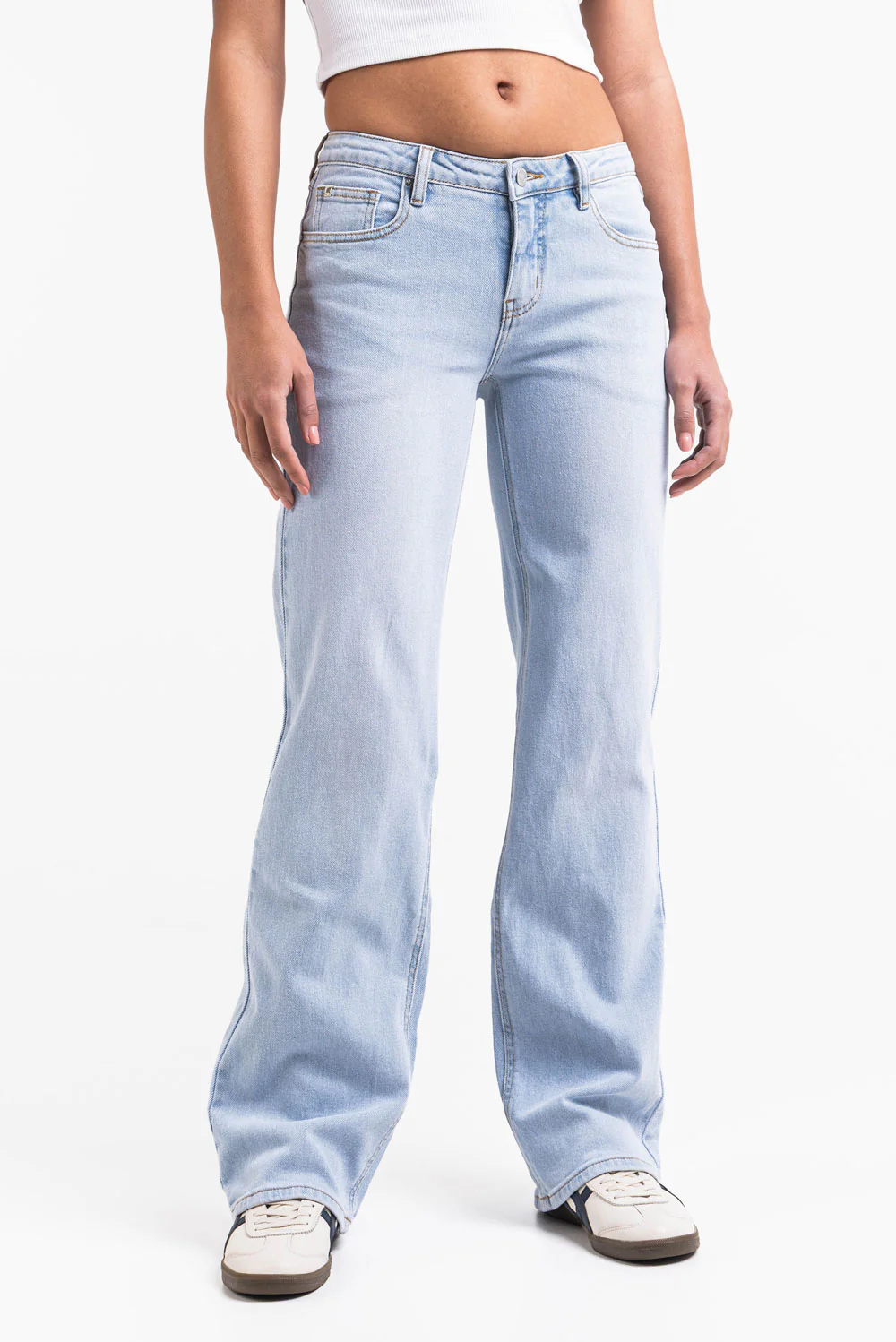 Dina 02Mid Rette Jeans - Bleach Blue - Image 4