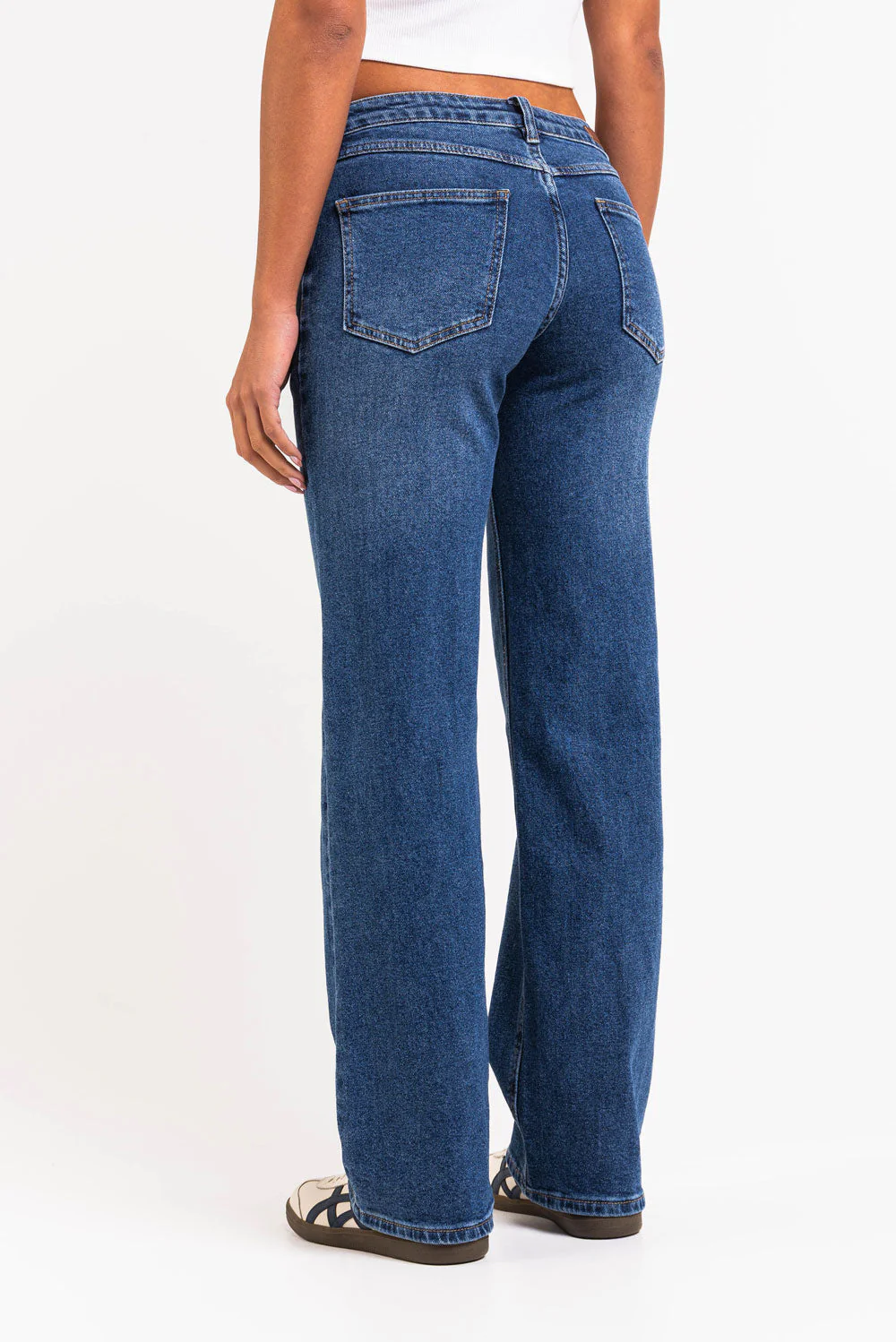 Dina 02Mid Rette Jeans - Classic Blue - Image 2