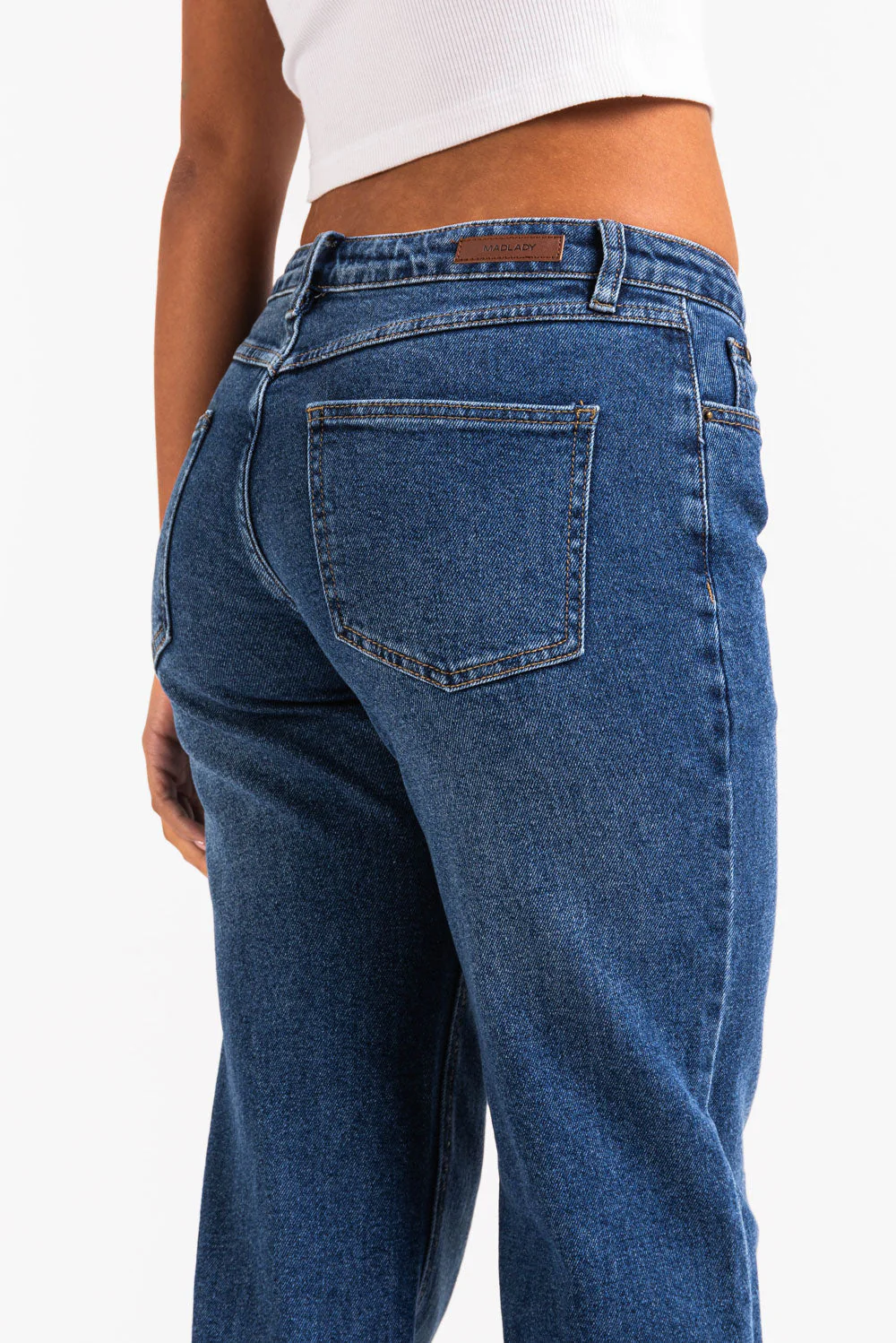 Dina 02Mid Rette Jeans - Classic Blue - Image 4