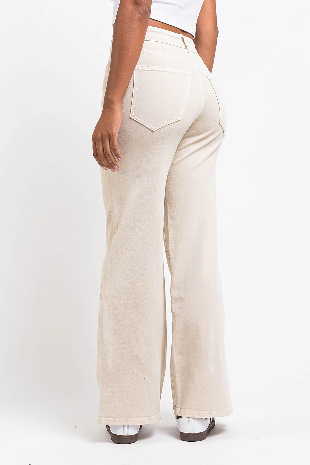 Disa 01High Rette Jeans - Beige - Image 4