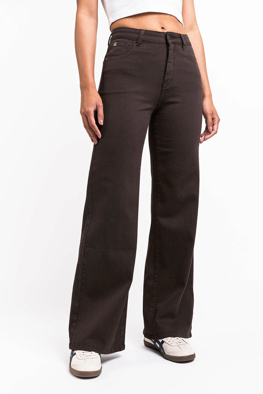 Disa 01High Rette Jeans - Dark Brown - Image 3