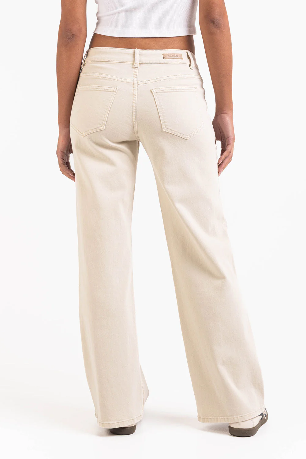 Disa 01Mid Rette Jeans - Beige - Image 3