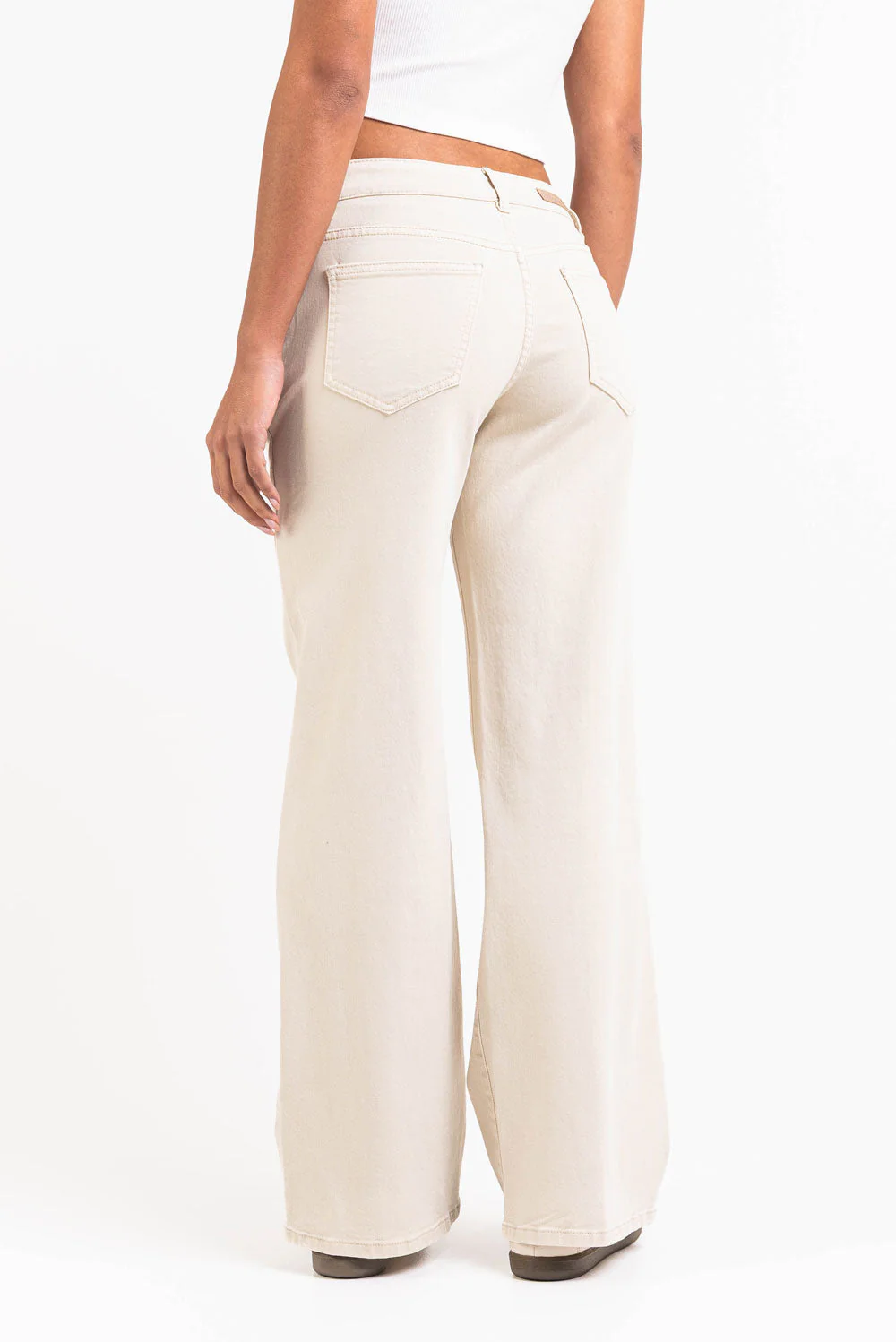 Disa 01Mid Rette Jeans - Beige - Image 6