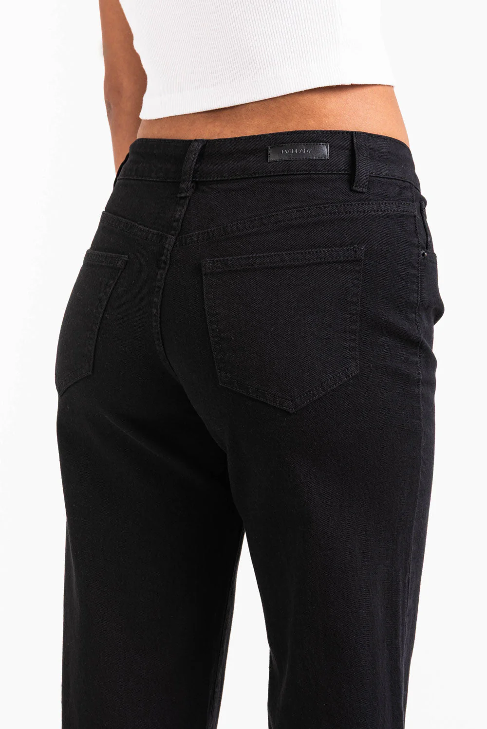 Disa 01Mid Rette Jeans - Black - Image 6