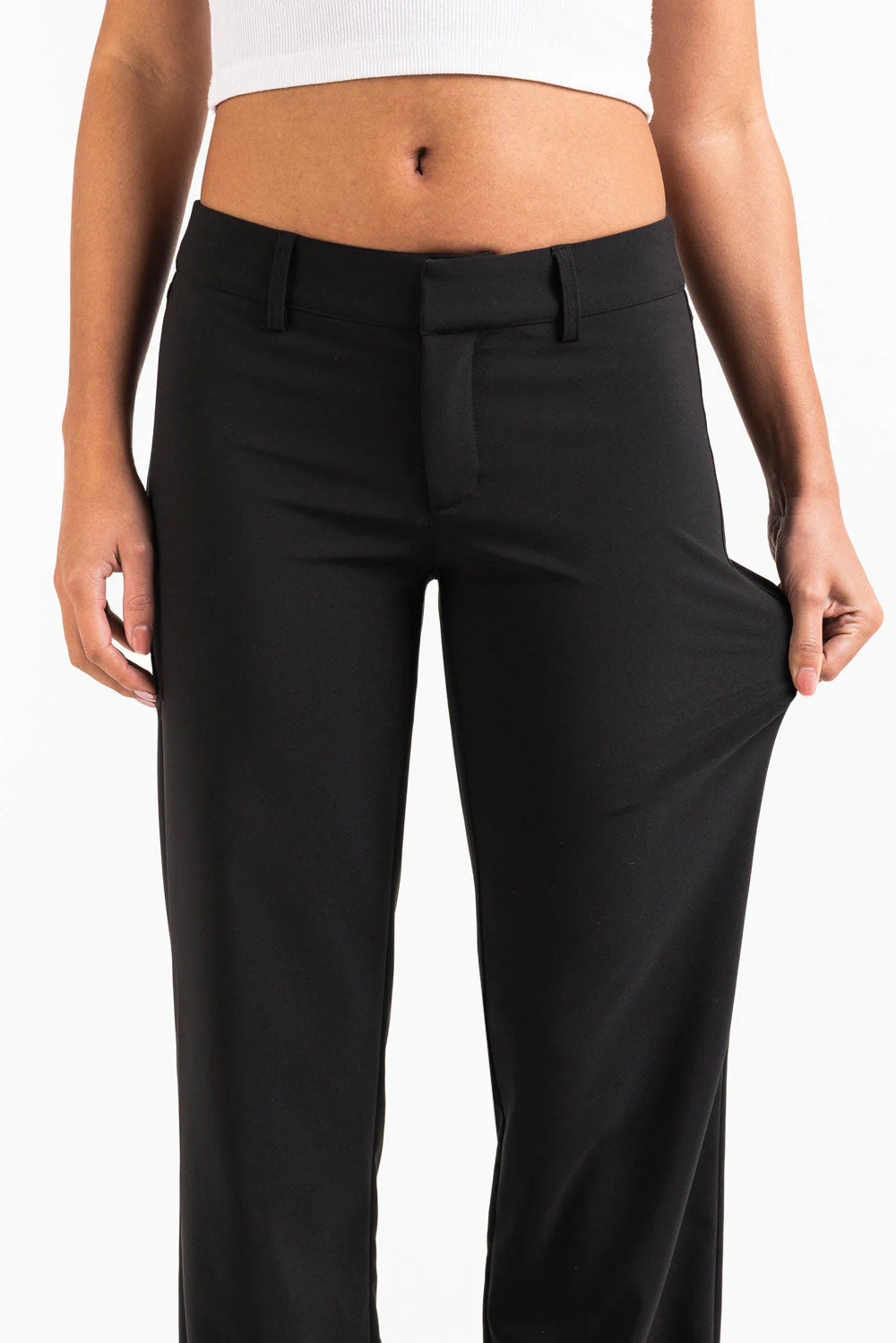 Drew 01Low Rette Dressbukser V2 - Black - Image 4