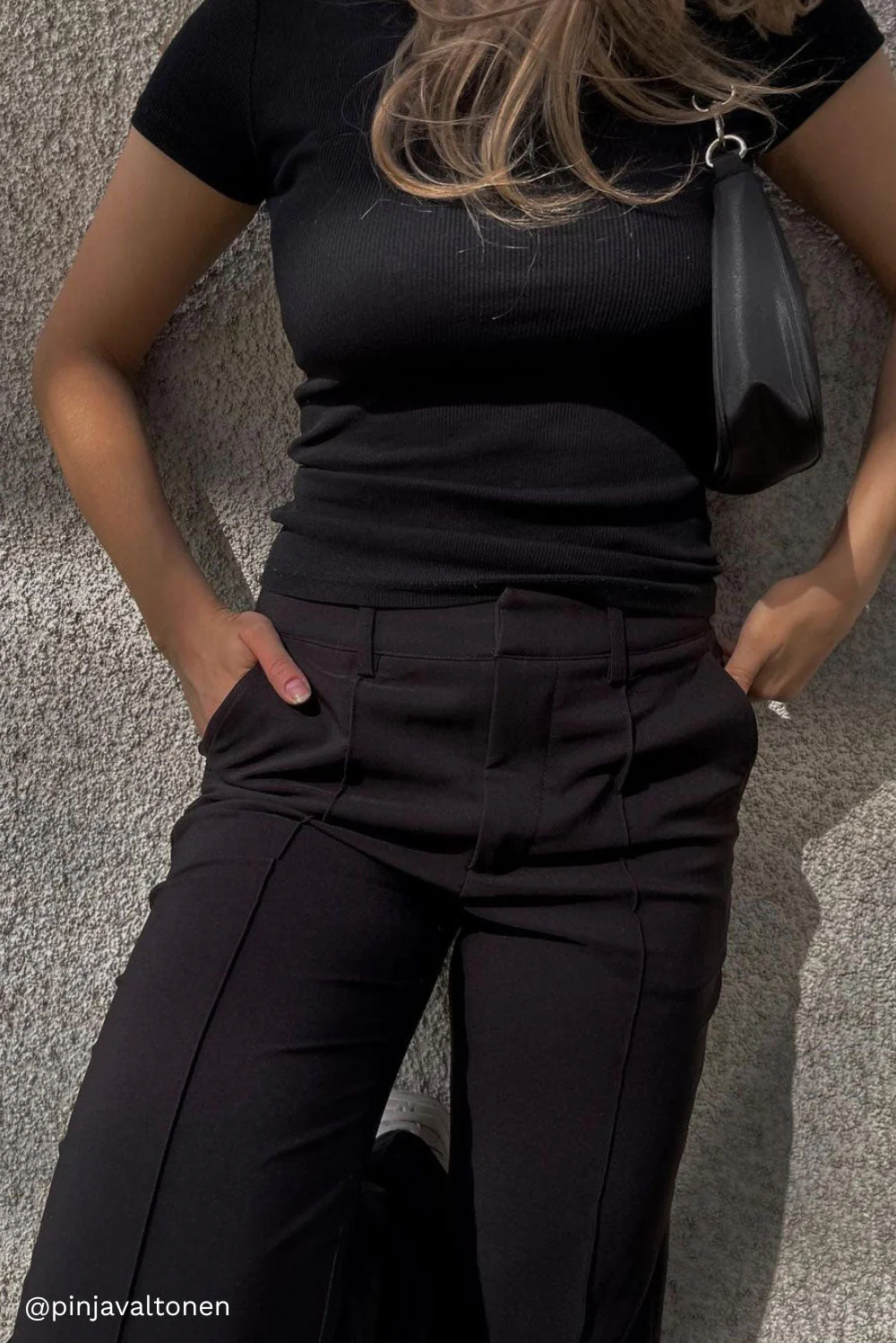 Drew 02Mid Rette Dressbukser - Black - Image 3