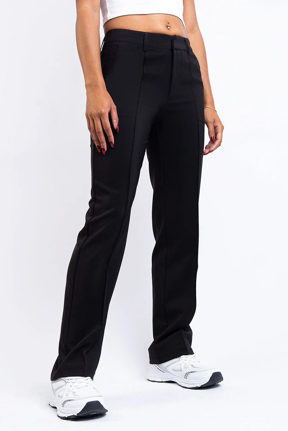 Drew 02Mid Rette Dressbukser - Black - Image 4
