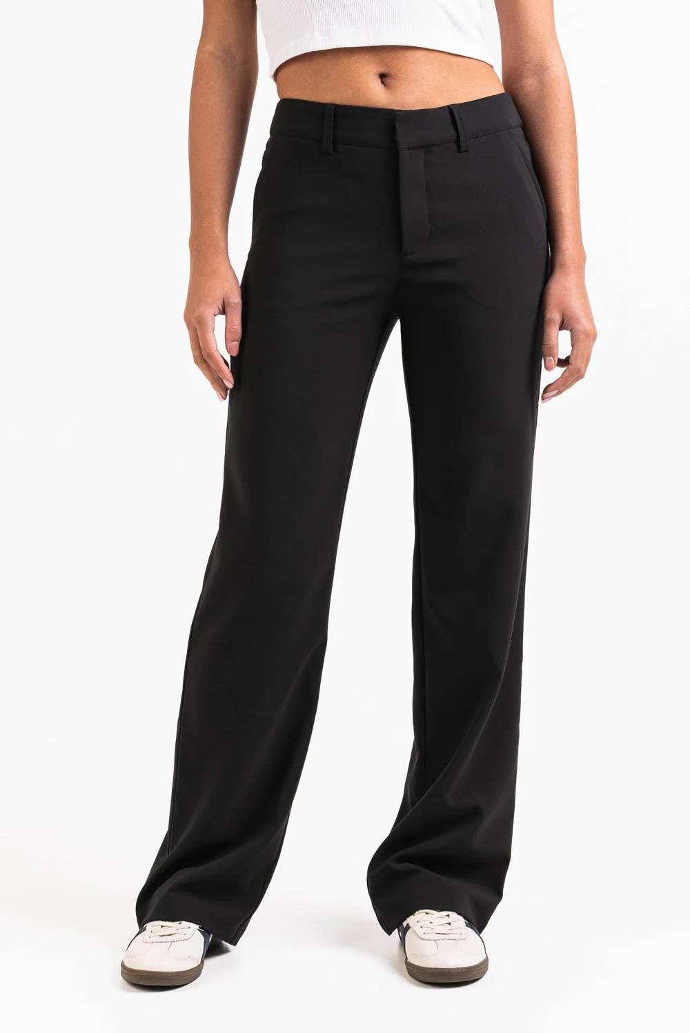 Drew 03Mid Rette Dressbukser V2 - Black - Image 3