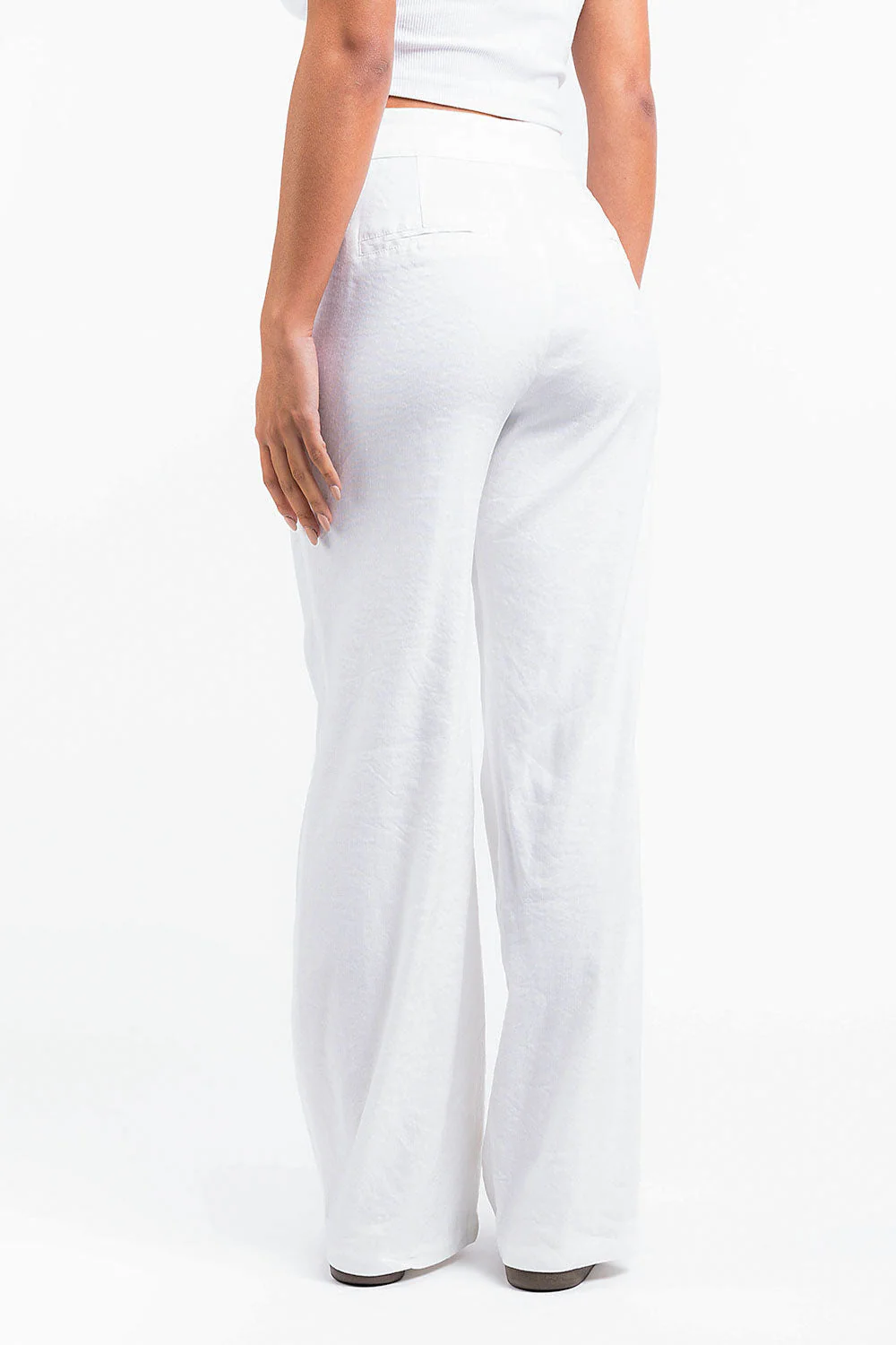 Edda 01High Rette Linbukser - White - Image 3