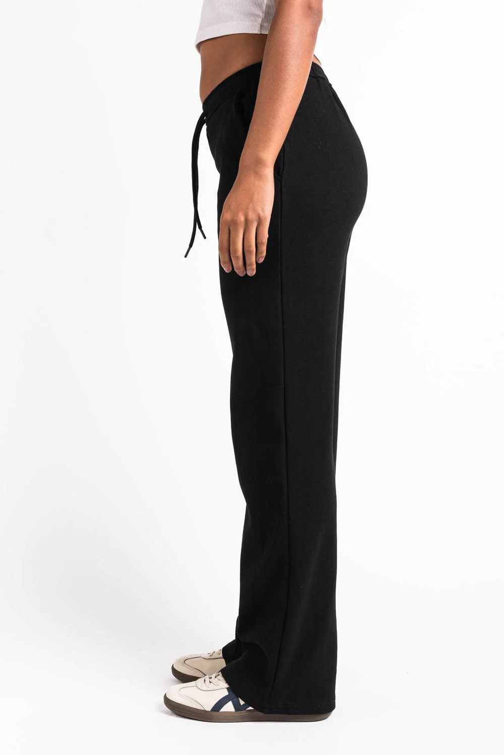Eyla 01Mid Rette Loungebukser - Black - Image 7