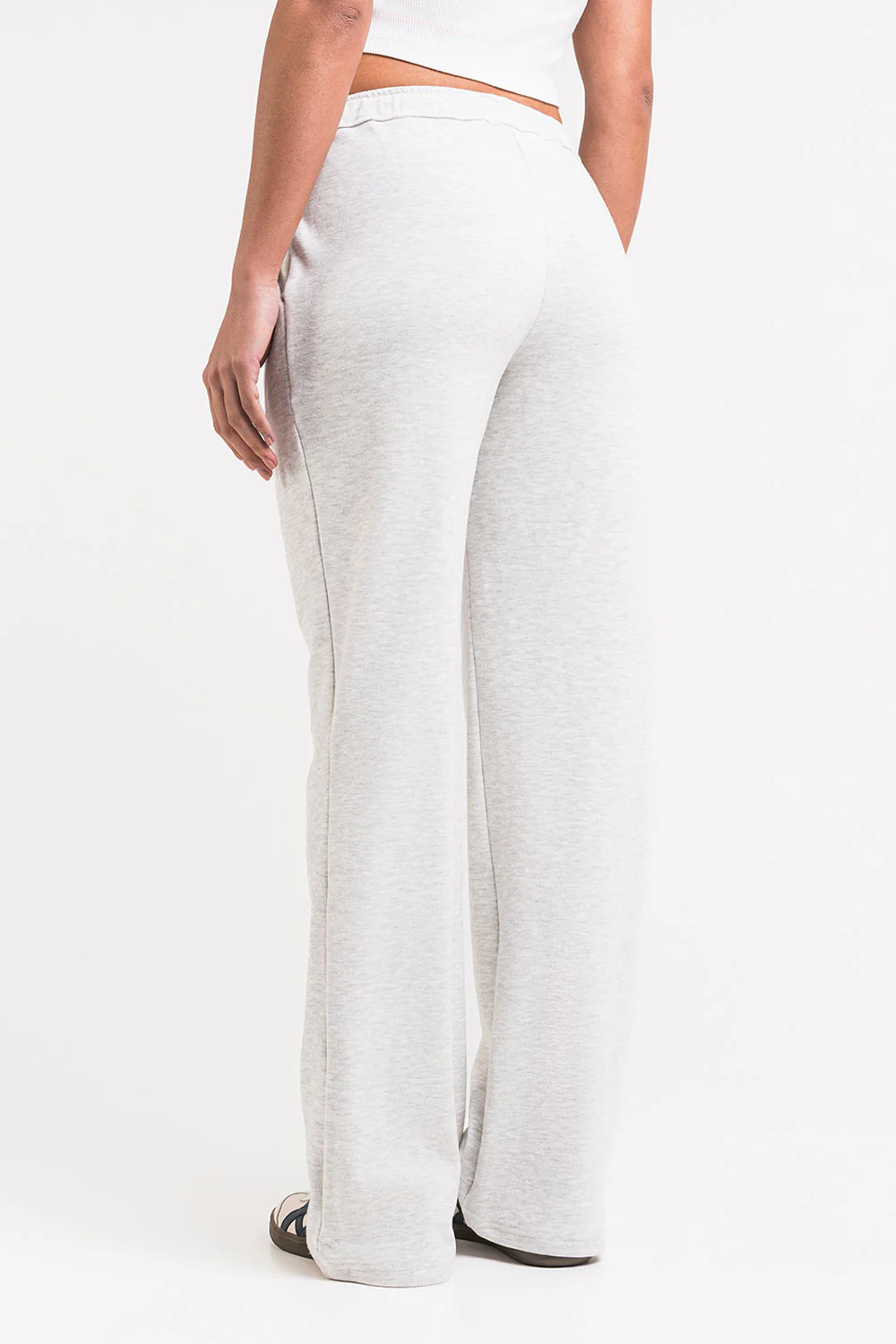 Eyla 01Mid Rette Loungebukser - Light Grey - Image 8