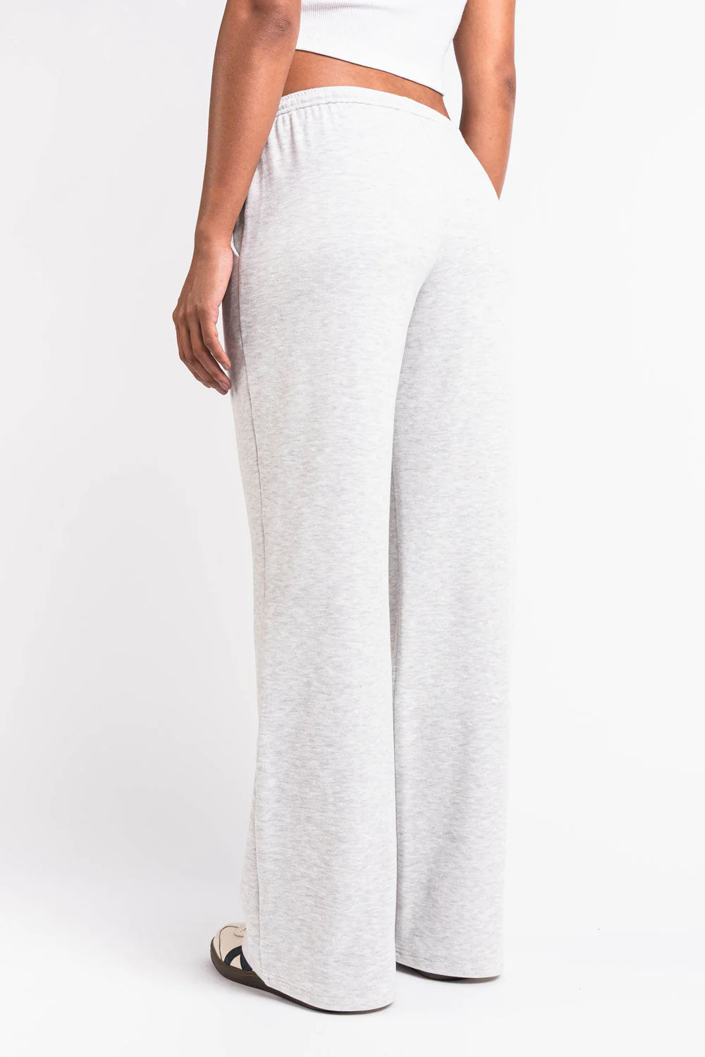 Eyla 02Low Vide Loungebukser - Grey Melange - Image 5