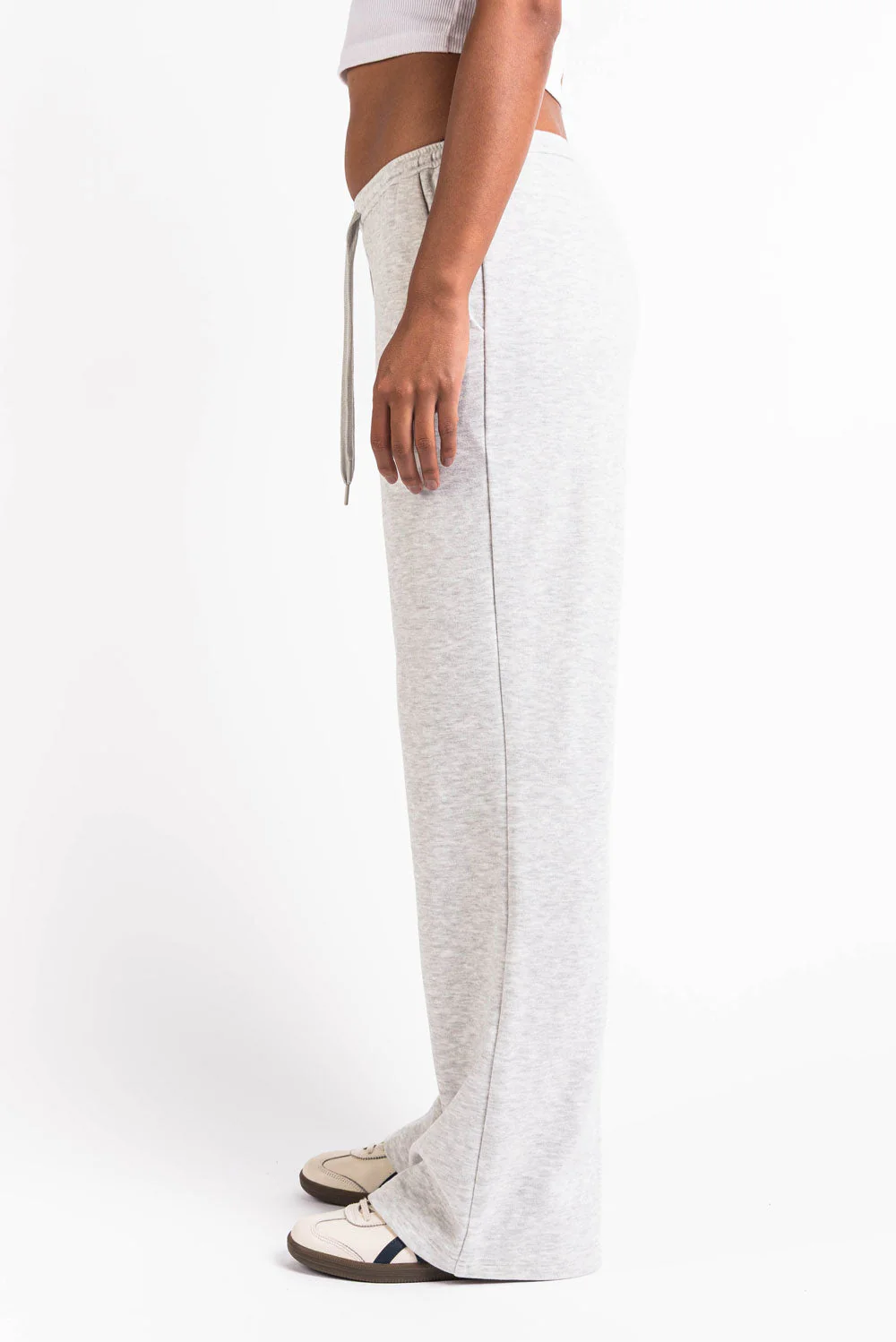 Eyla 02Low Vide Loungebukser - Grey Melange - Image 6