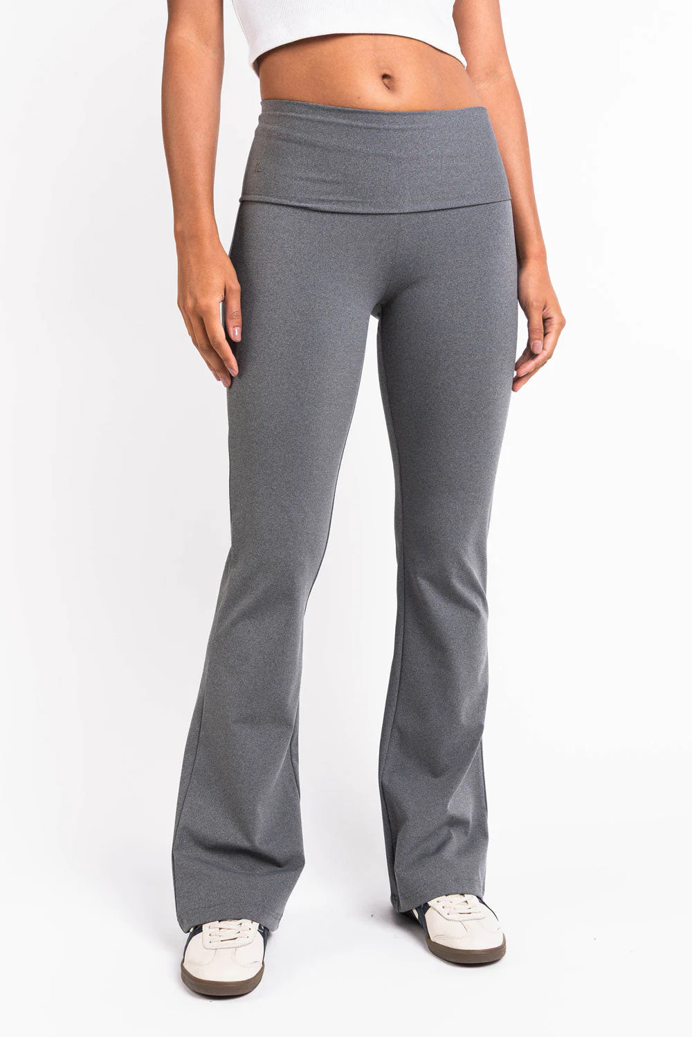 Geri 01High ActiveFlex Bootcut Bukser - Grey Melange - Image 4