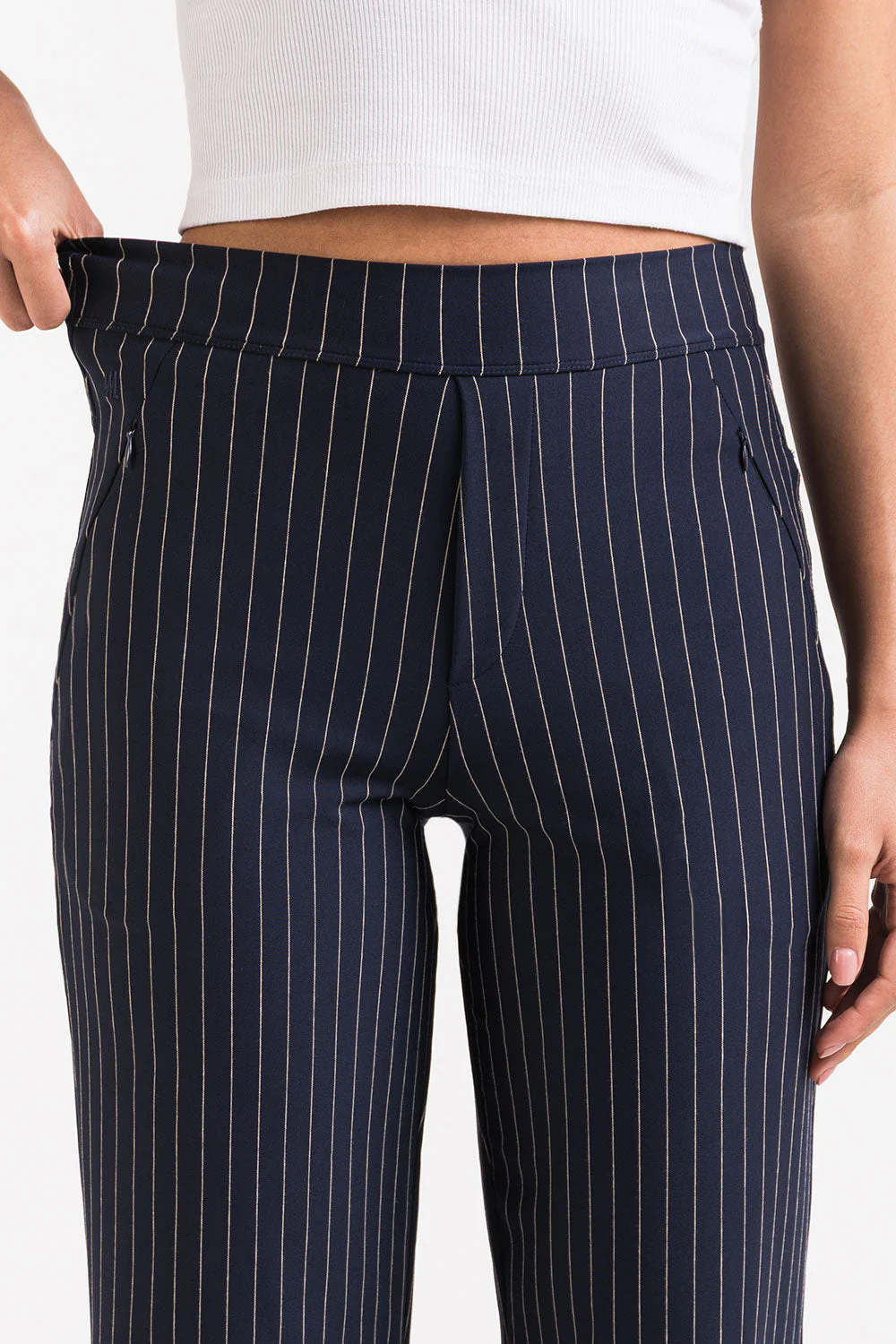 Holly 01High ActiveFlex Rette Bukser - Navy Striped - Image 3