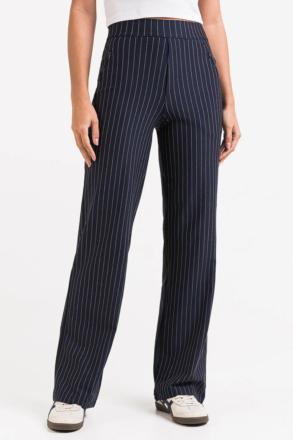 Holly 01High ActiveFlex Rette Bukser - Navy Striped - Image 5
