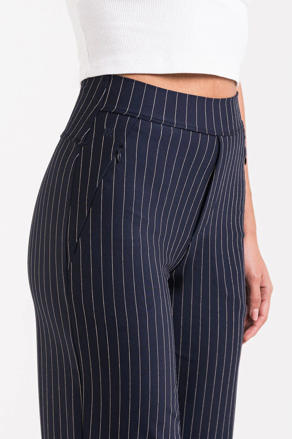 Holly 01High ActiveFlex Rette Bukser - Navy Striped - Image 6