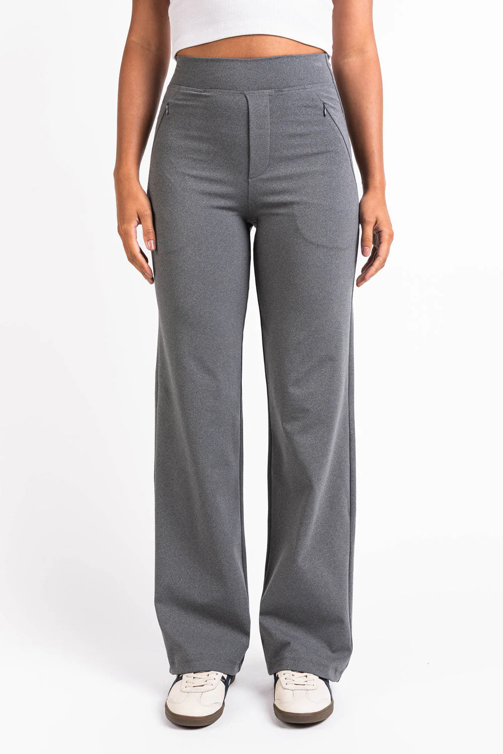Holly 03High ActiveFlex Rette Bukser - Grey Melange